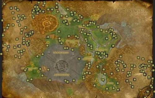 魔兽世界地狱火半岛矿点分布图(魔兽地狱火盆地在哪)插图16