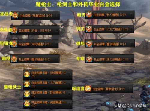 dnf白金徽章合成规则(白金徽章怎么合成几率最大)