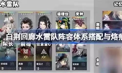 仙剑水雷队搭配阵容