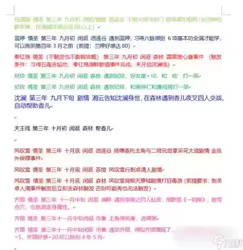 侠客风云传各种女性角色攻略路线插图