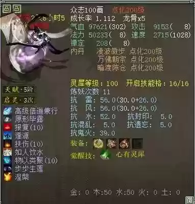 大话2画中仙吃什么技能插图1