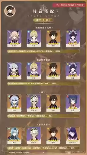 钟离毕业阵容插图