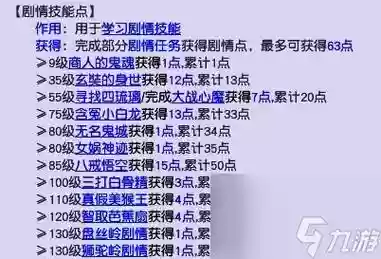 梦幻西游2剧情点都可以学什么插图