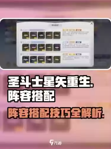 圣斗士星矢最后阵容搭配，圣斗士星矢阵容搭配推荐图插图1